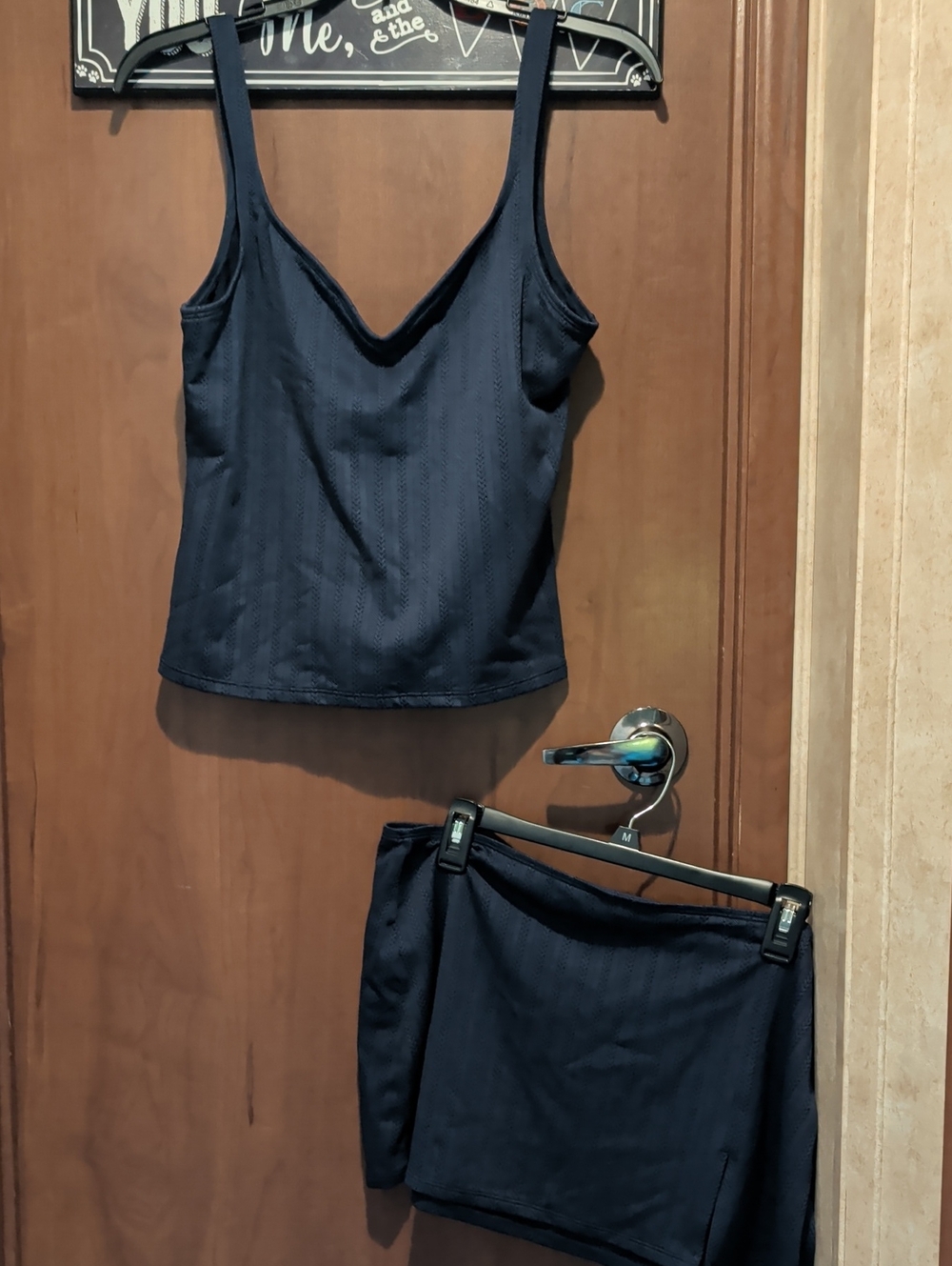 Jantzen Navy Two-Piece Tankini Top with Swim Skirt No  Shorts